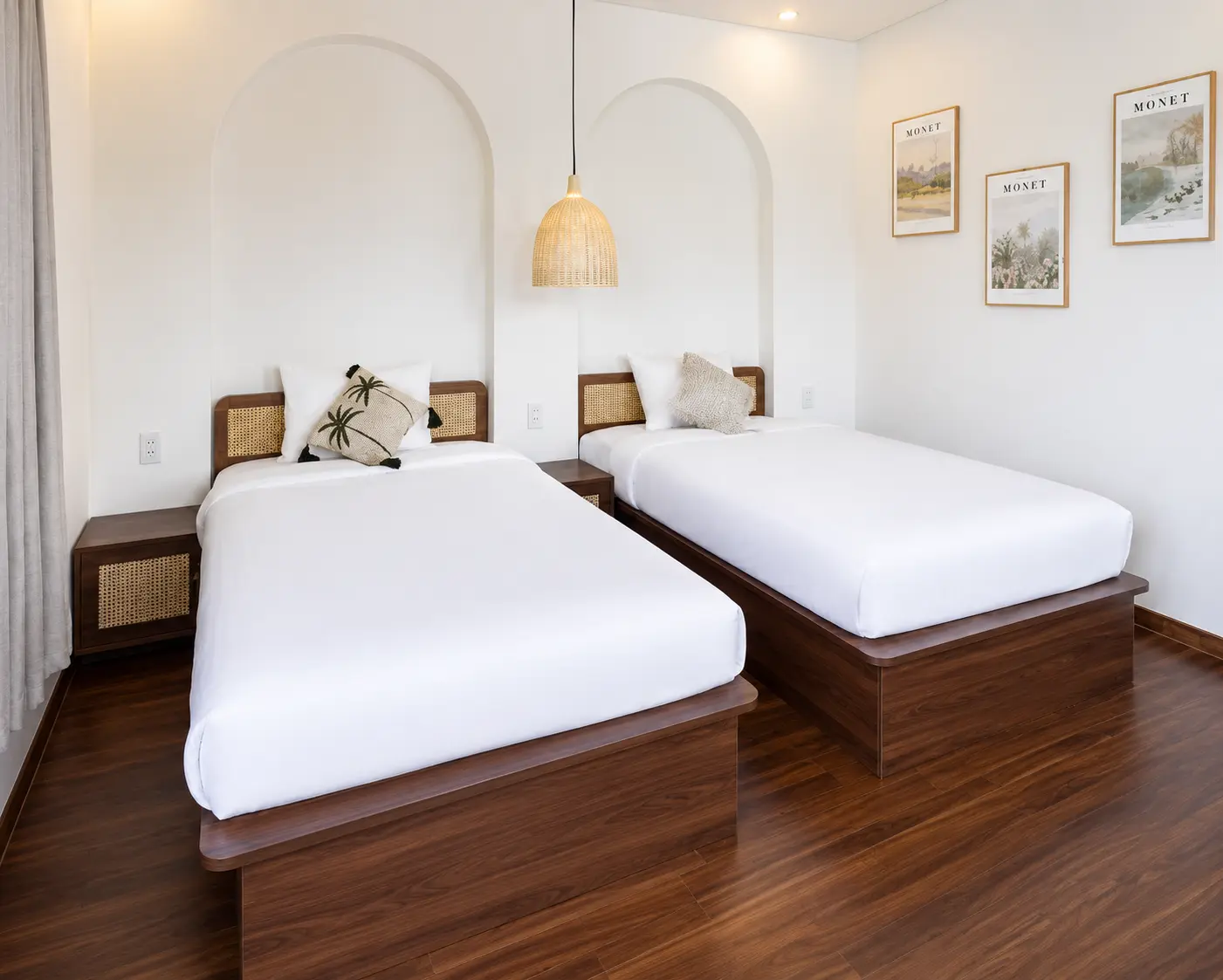 Shared dorm with bunk beds